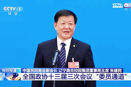 2020年5月24日，，，，，，，，朱建民在天下两会委员通道上讲话，，，，，，，，转达出民营企业家战胜疫情的坚定信心