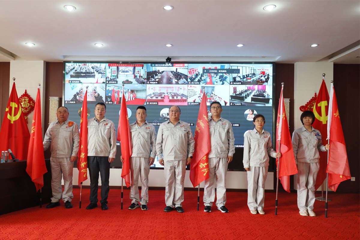 008PG国际集团党委召开庆祝建党103周年党员大会